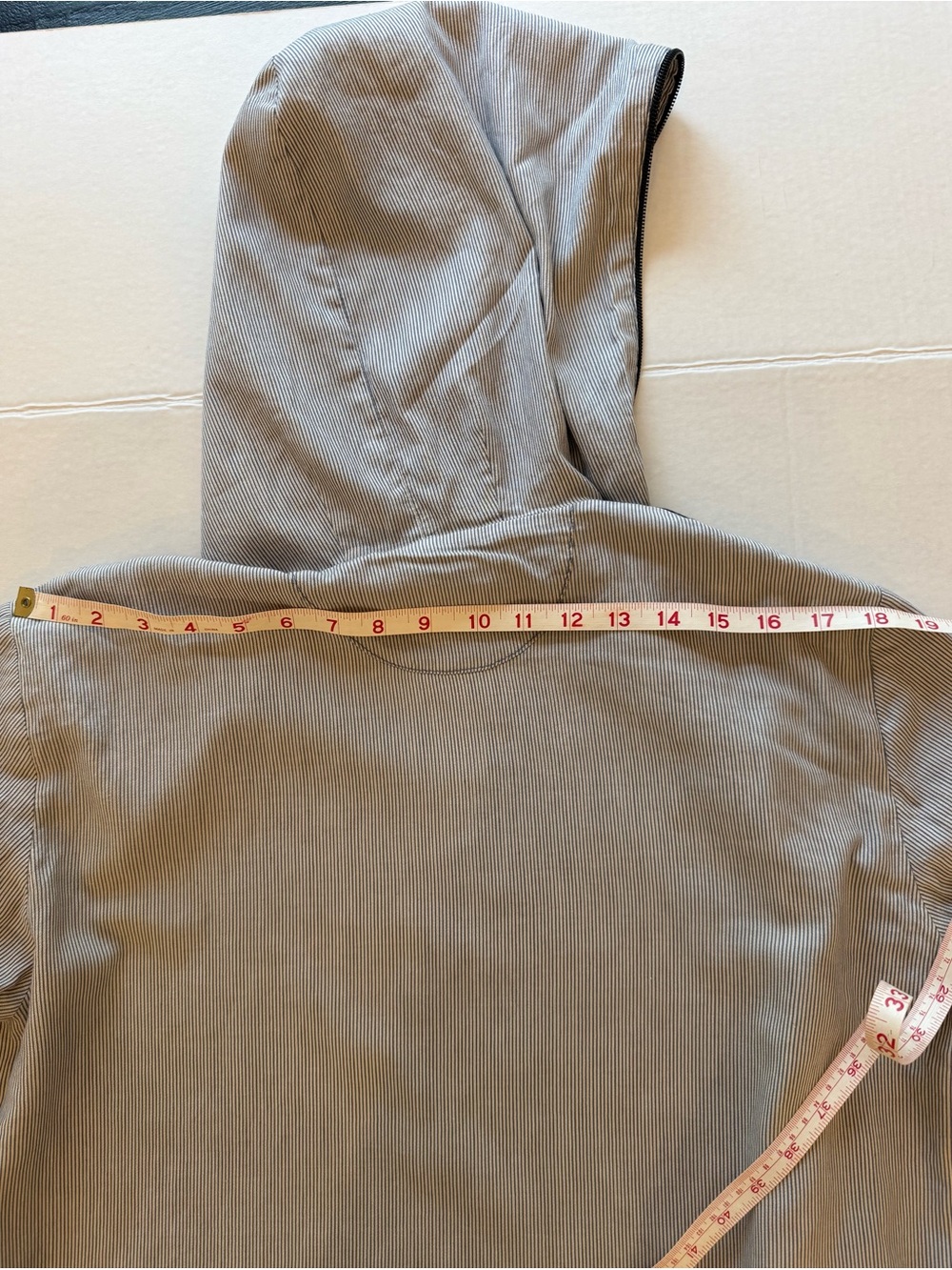 BALENCIAGA PARIS Striped Cotton-Silk Hooded Zip Jacket — Size 54 (Men’s L/XL) - Picture 9 of 10